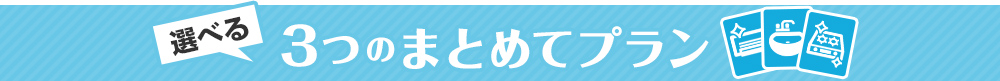 選べる　3つのまとめてプラン